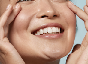 cropped image on a woman's smile