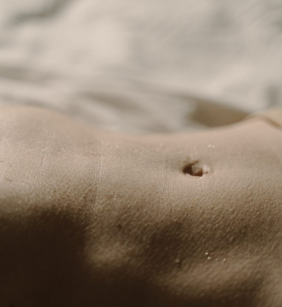 Woman's belly button