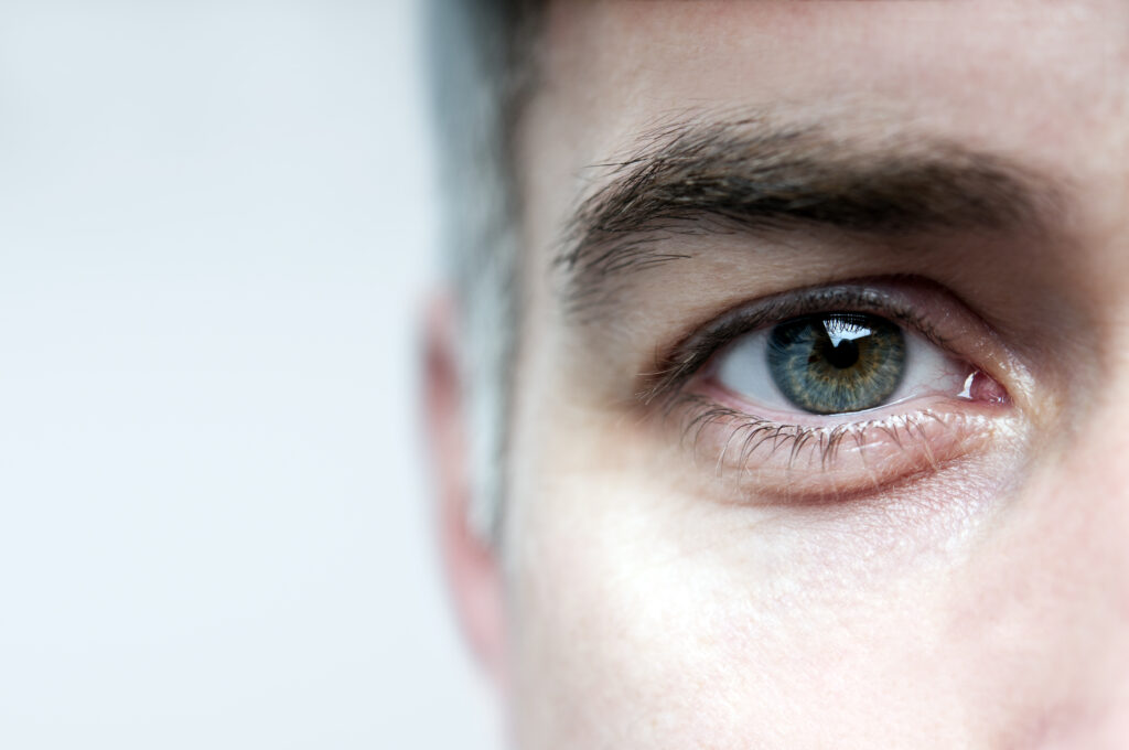 Detail of a man's face